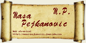 Maša Pejkanović vizit kartica